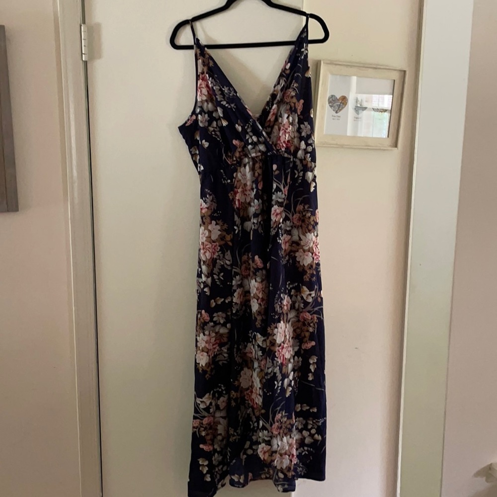 Floral High Low Flowy Tank Dress